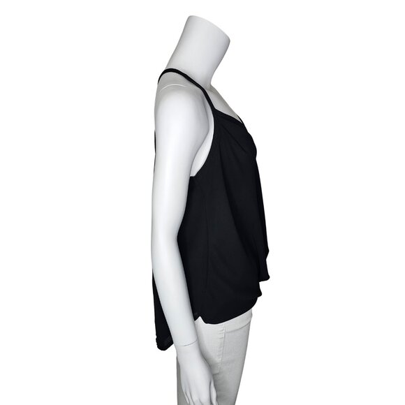 NAKED ZEBRA Black Wrap Front Crepe Camisole Blouson Top | Size S - Picture 3 of 5